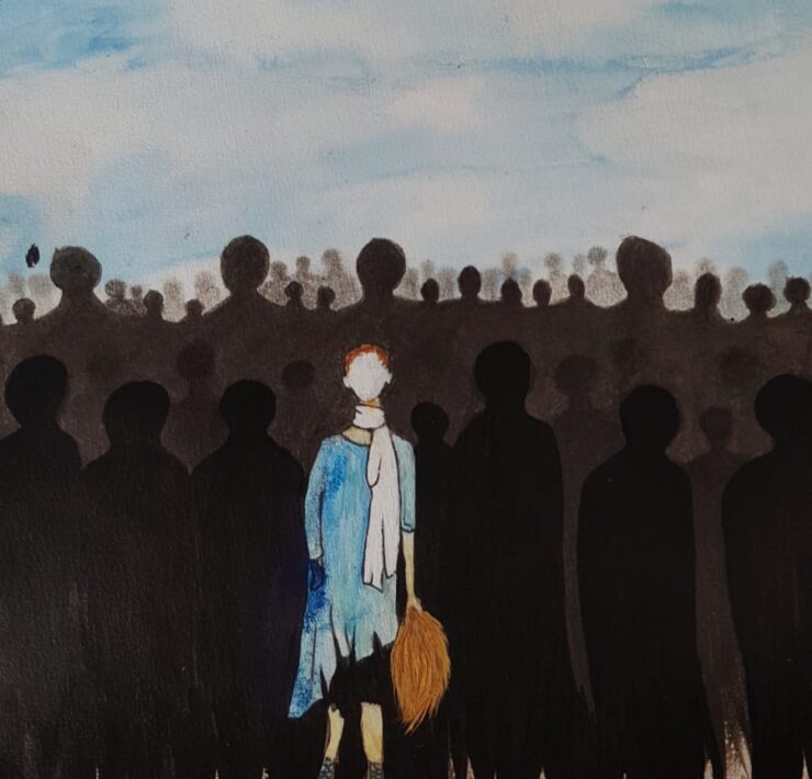 The artwork by Nahida Adeeb is commissioned by the archipelago. To read this piece in English translation, please scroll down.